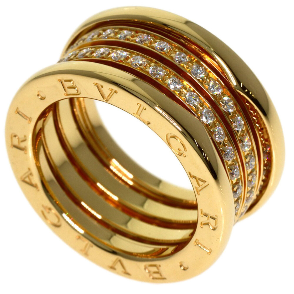 Bvlgari Bulgari B-zero1 4-band full diamond ring, size #50, 18K yellow gold, ...
